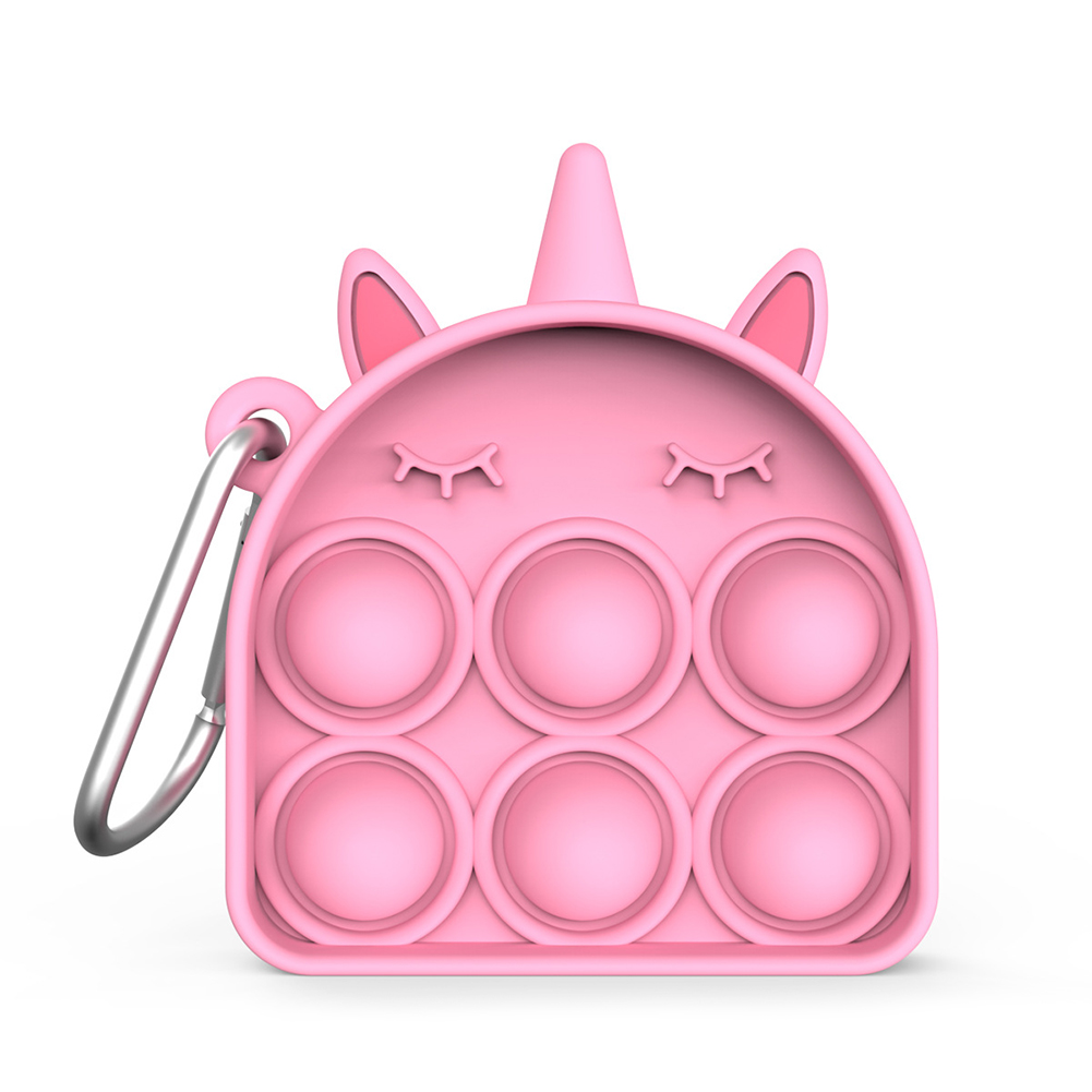 

Cartoon Monster Shaped Push Bubble Pendant Fidget Toys Stress Relief Pink, 501 Original