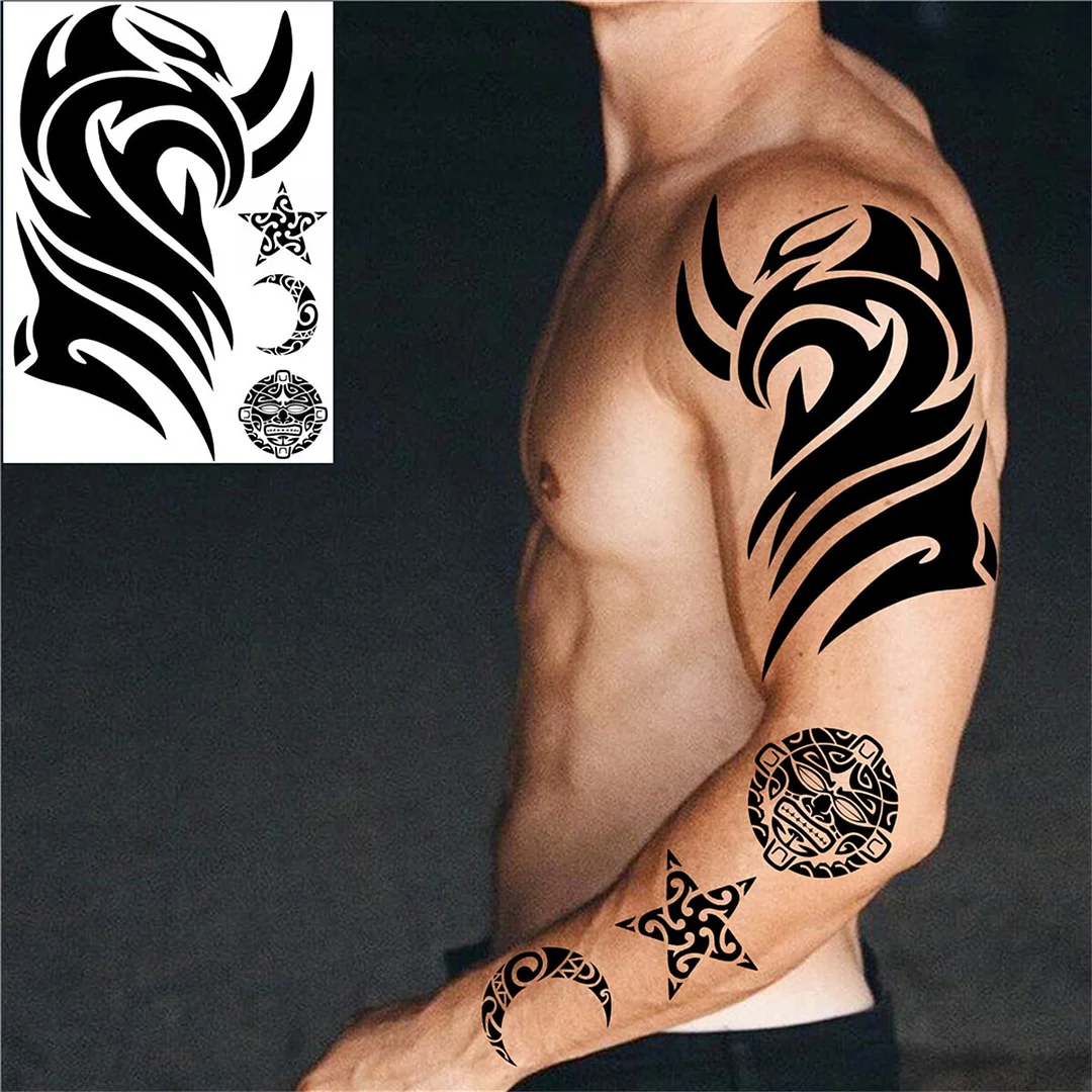 Watercolour Tiger Temporary Tattoos For Men Women Kids Boys Wolf Lion Tattoo Sticker Animal Realistic Fake Body Tatoos Supplies
