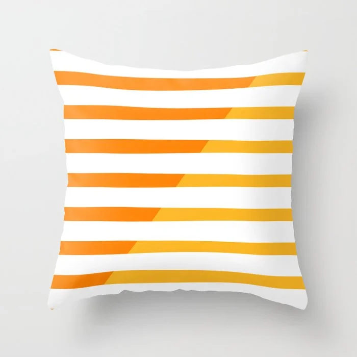 Orange Geometric Pillowcase Cushion Cover For Home Sofa Chair Decor Pillowcase