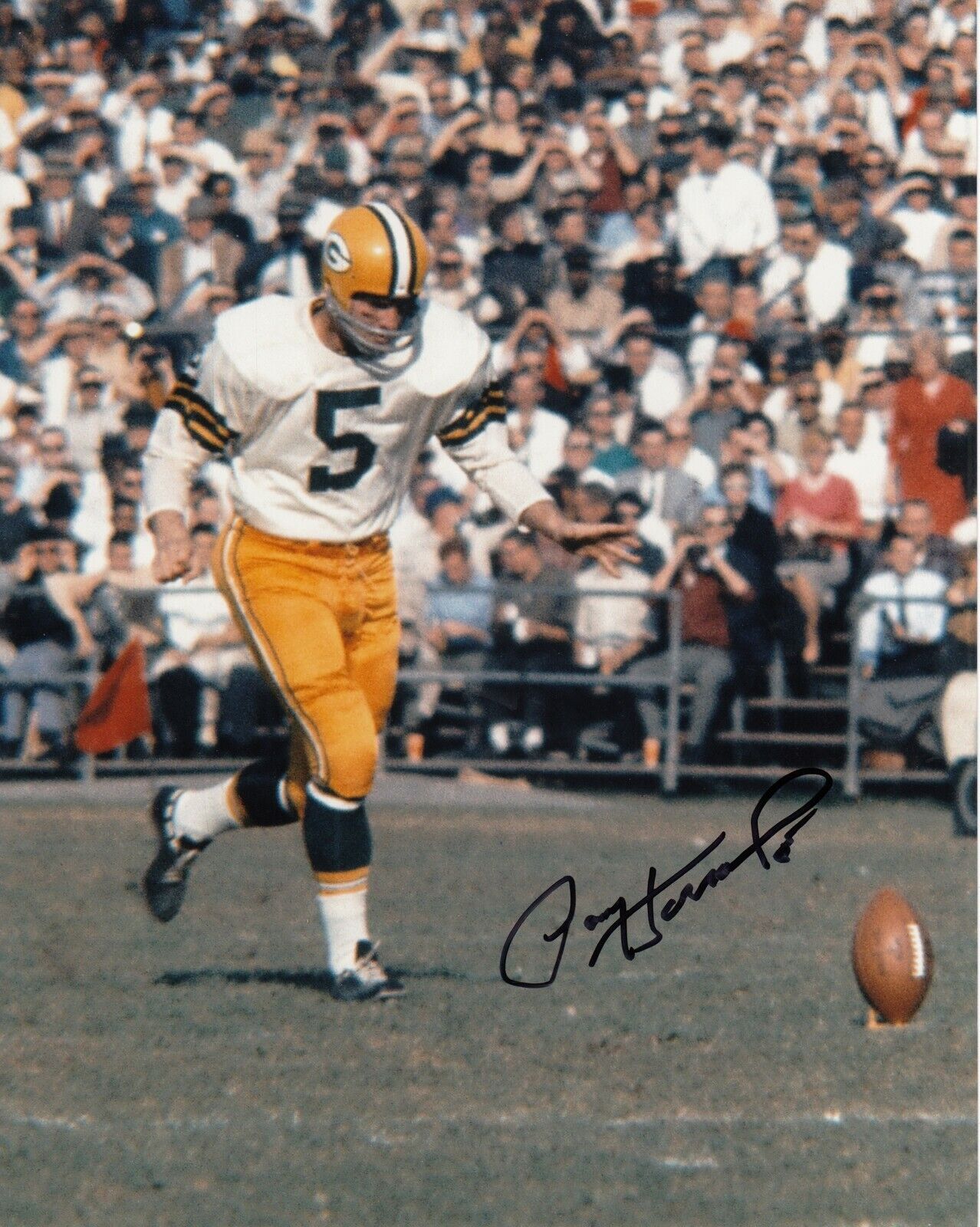 Paul Hornung#4 8x10 Signed w/ COA Green Bay Packers