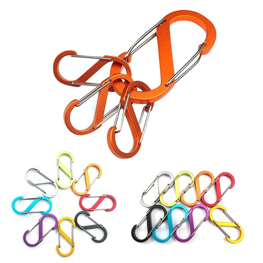 

S Shaped Carabiner Small 8 Type Buckle Aluminium Alloy Key Lock Clip Hook, 501 Original