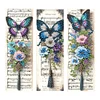 3Pcs Diamond Painting Butterfly And Flowers Bookmarks Kits for Bookworms