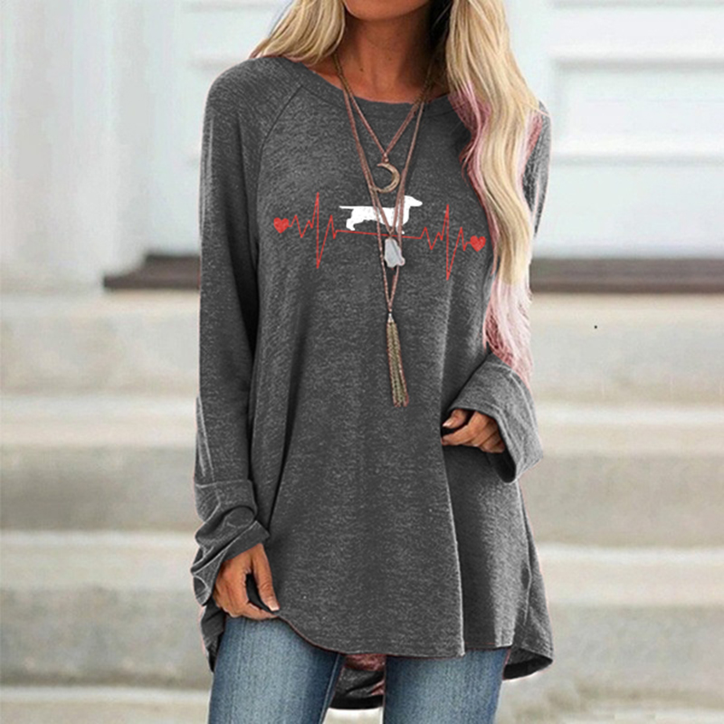 Dog Print Casual Tunic