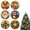 6pcs/set DIY Diamond Special Shape Pearl Art Hanging Wooden Christmas Tree Ornament Kit
