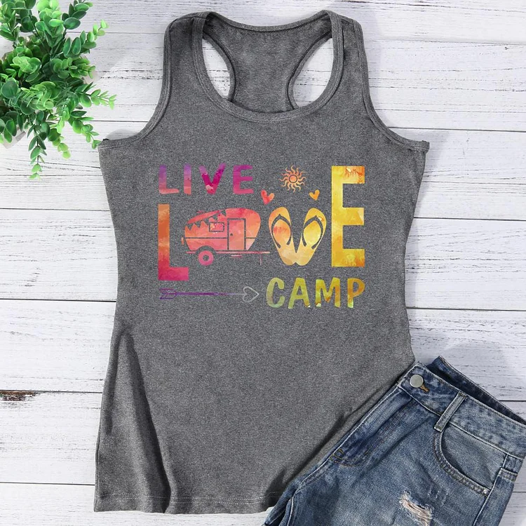 Live Love Camp Camping Life Vest Top-Annaletters