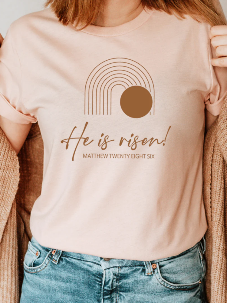 Comstylish HE IS RISEN ABSTRACT TEE