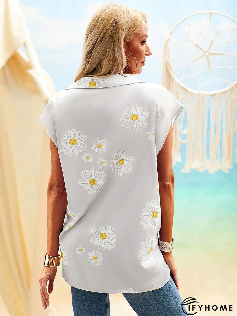 Plus size Floral Printed Tops | IFYHOME