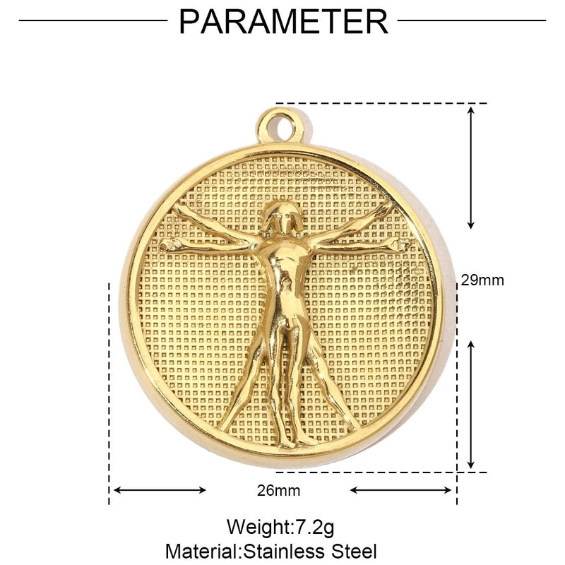 3 PCS/Package 25*44mm 35*40mm 37*40mm Titanium Steel Pearl Zircon Cross Sun Heart Shape Pendant Jewelry Accessories