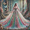 Girl In A Gorgeous Dress-Full Round Diamond Painting 40*40CM