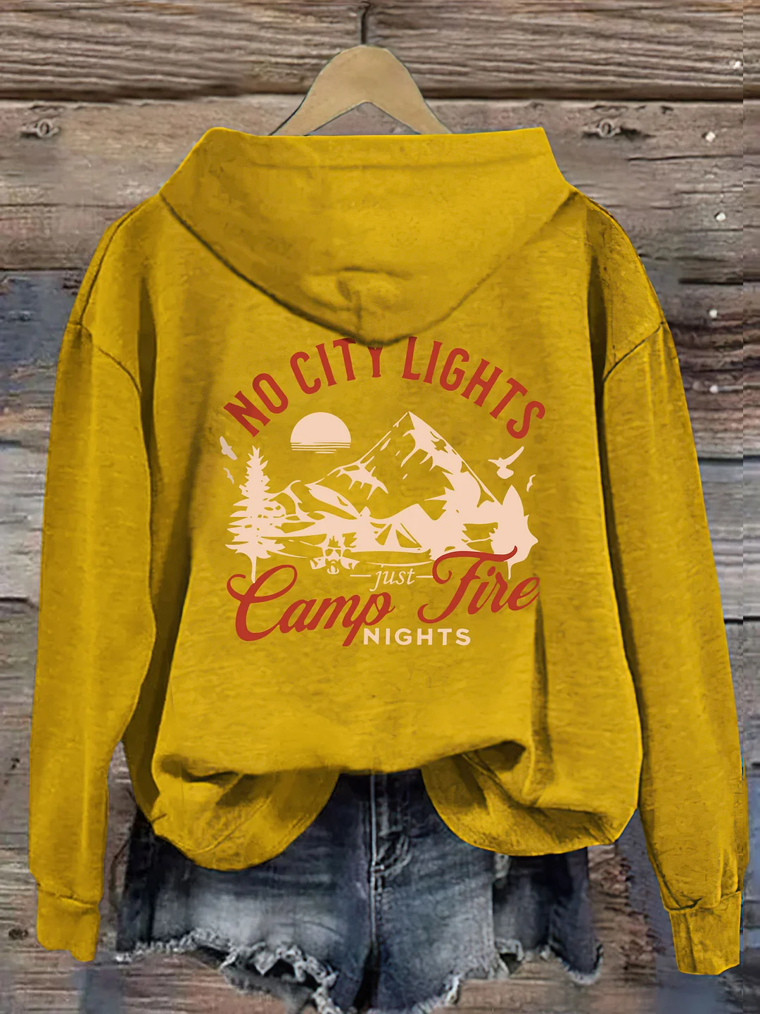 No City Lights Just Camp Fire Nights Hoodie