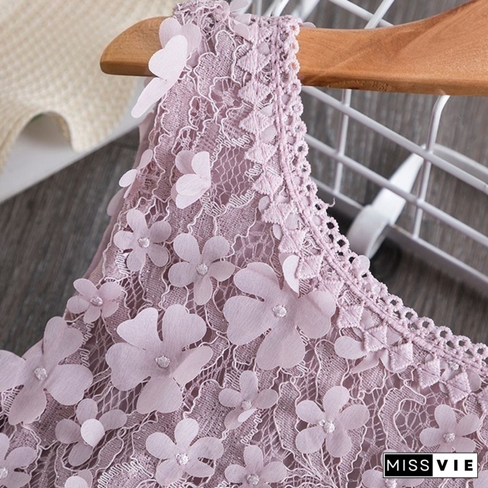 Girl's Fashion Backless Dress Appliques Flower Clothes Layered Mesh Princess Dress for Summer Beach Casual Wear 2 Styles