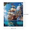 (US Local)Paint By Numbers Kit On Canvas DIY Oil Art Sailboat Picture Home Decor40x50cm