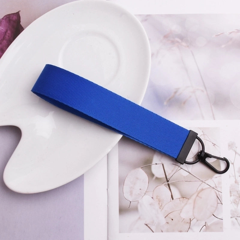 Minimalist Solid Color Nylon Unisex Bag Pendant Keychain