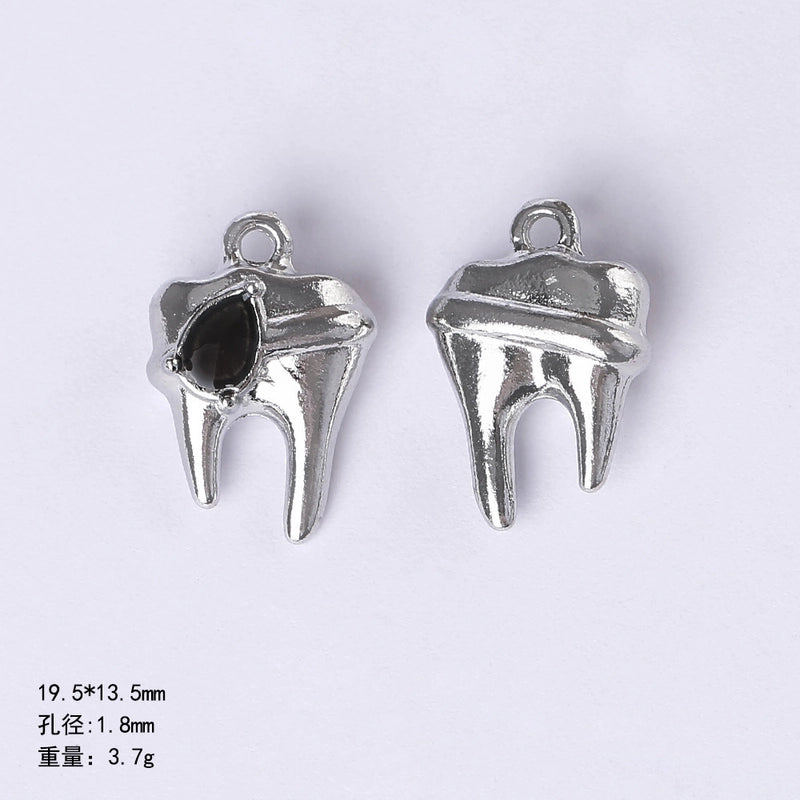 20 PCS/Package 22 * 9mm Alloy Cherry Heart Shape Rose Pendant Jewelry Accessories