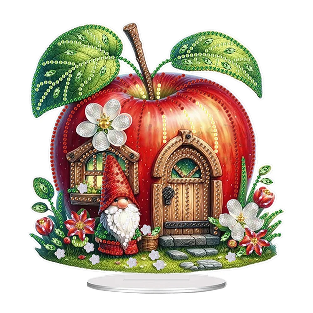 DIY Apple House Acrylic Special Shaped Diamond Painting Ornament Art Kits