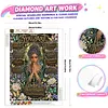 Forest Prayer Lady Special Shaped 5D DIY Partial Drill Diamond Painting Kits for Adults Beginners Home Decor Diamond Dots Paintings Diamond Art Kit 11.81x15.75inch