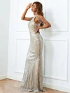 Evening Sleeveless Wrap Sequined Dress