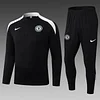 2025/2026 Chelsea Half-Pull Training Suit Black Football Shirt 1:1 Thai Quality Set