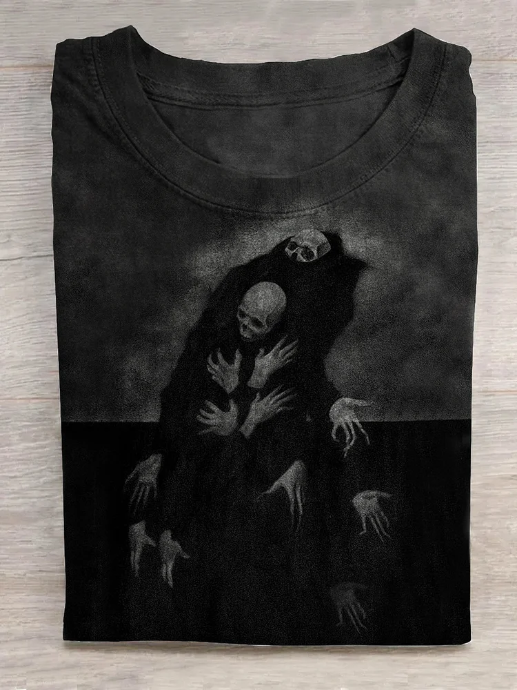Teecade Teecade Abstract Skull Art T-shirt