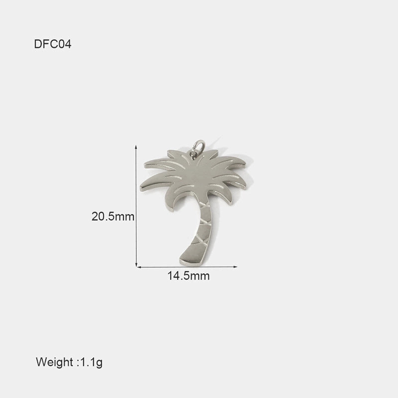 1 Piece Starfish Heart Shape Shell Titanium Steel Plating Inlay Pendant Jewelry Accessories