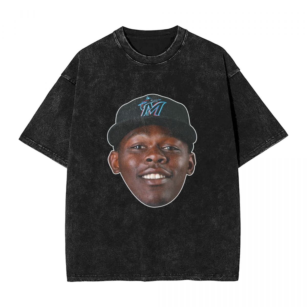 Miami Marlins Jazz Chisholm Jr. Men's Vintage Oversized T-Shirts