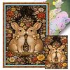Rabbit Full Stamped Cross Stitch 11CT 3-Strand 40x60cm