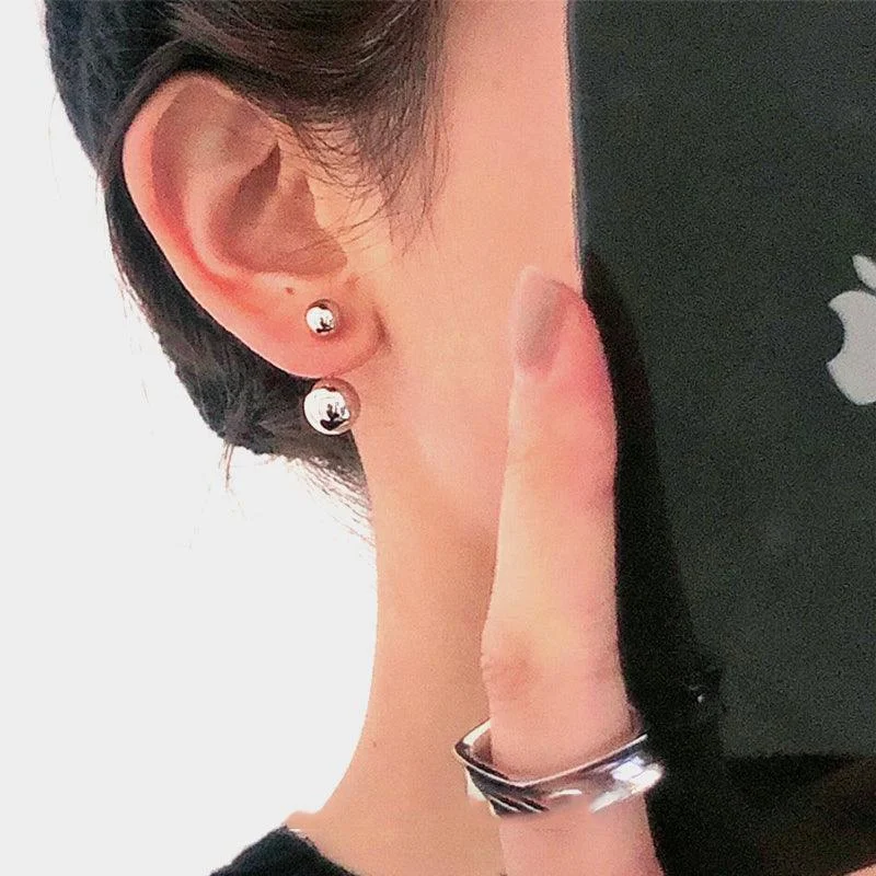 Metal Ball Earrings