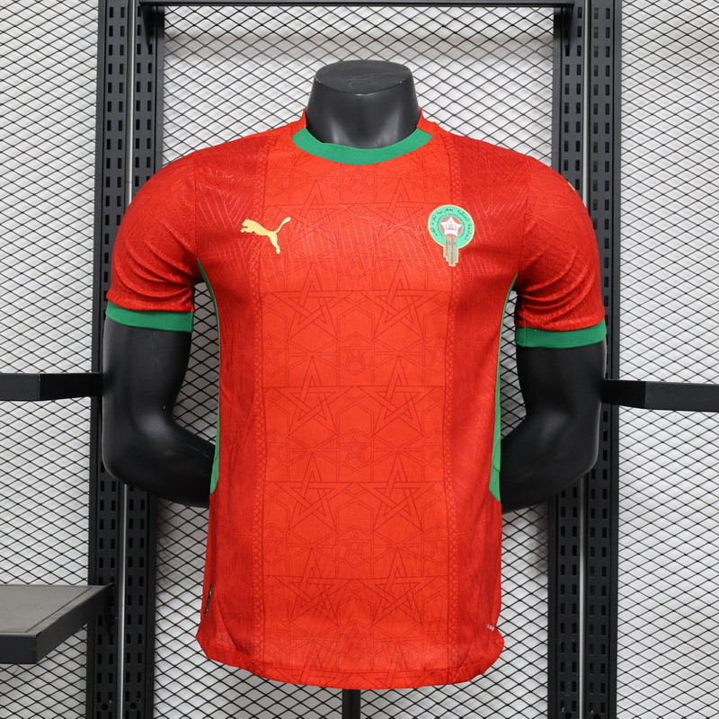 2025/26 Morocco Player Edition red home jersey 1:1 Thai Quality