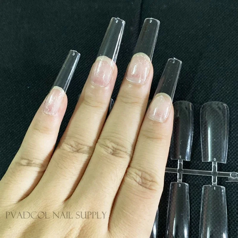 XL Long Square False Nail Tips Full Cover Fake Tip Clear Press On Custom Nails Salon Manicure Supply