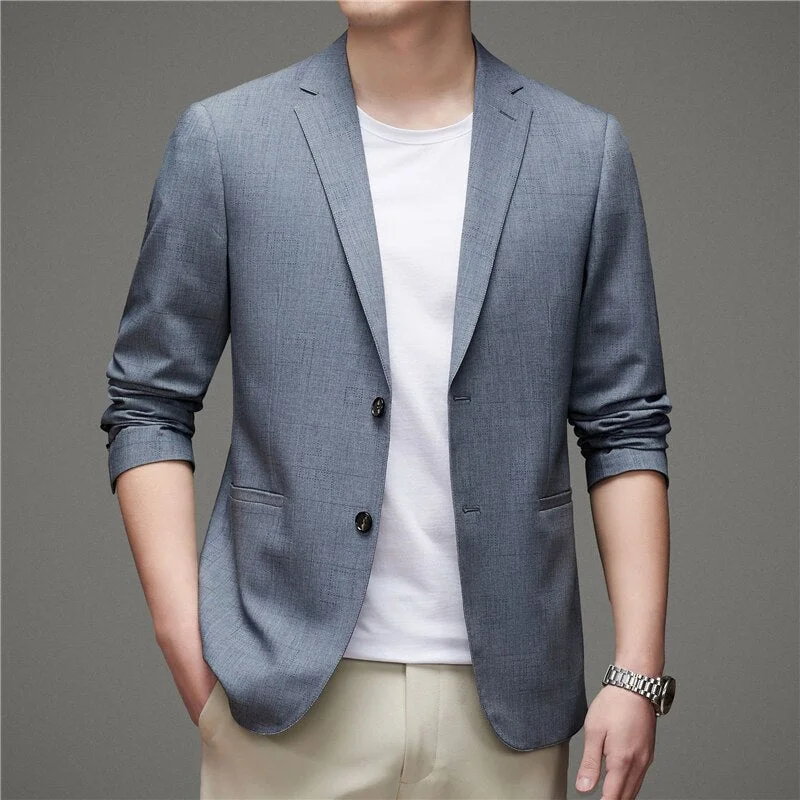 Oocharger Grade Men's Business Casual Blazers 2023 New Spring Autumn Men Fashion Korean Slim Fit Suit Coats Brand Men's Clothing