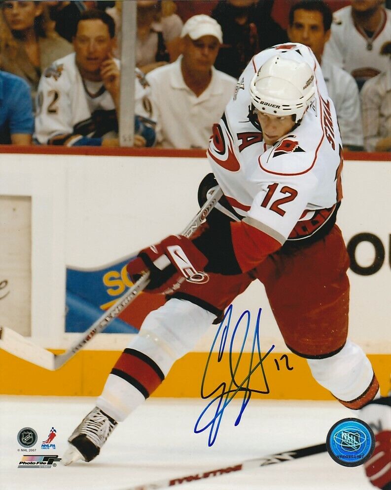 ERIC STAAL SIGNED CAROLINA HURRICANES 8x10 Photo Poster painting #8 Autograph