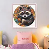 Raccoon-18CT Stamped Cross Stitch 25*25cm/9.84*9.84in tapestrymarket