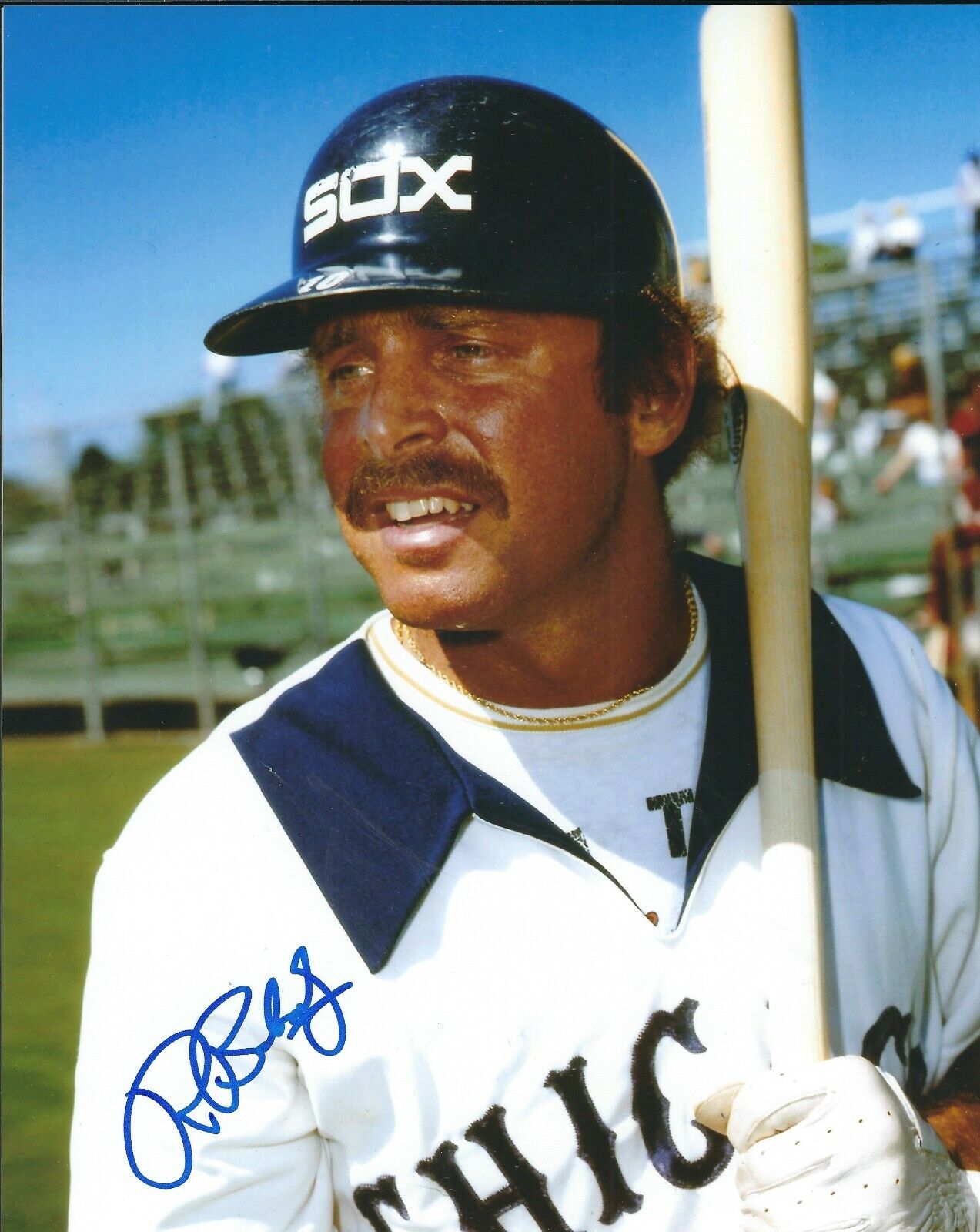 Signed 8x10 RON BLOMBERG Chicago white Sox Autographed Photo Poster painting - COA