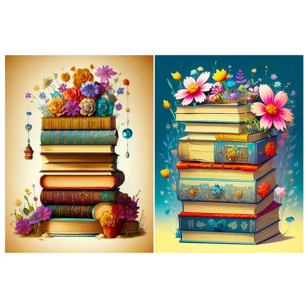 2pcs/Set Diamond Painting - Full Round Drill - Flower Book(Canvas|30*40cm)