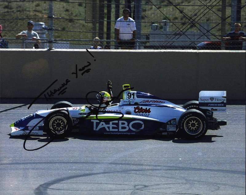 Buddy Lazier signed IRL IndyCar Racing 8x10 Photo Poster painting W/Cert Autographed 05