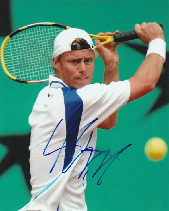 2002 WIMBELDON CHAMPION LLEYTON HEWITT SIGNED ATP TENNIS 8x10 Photo Poster painting! Autograph