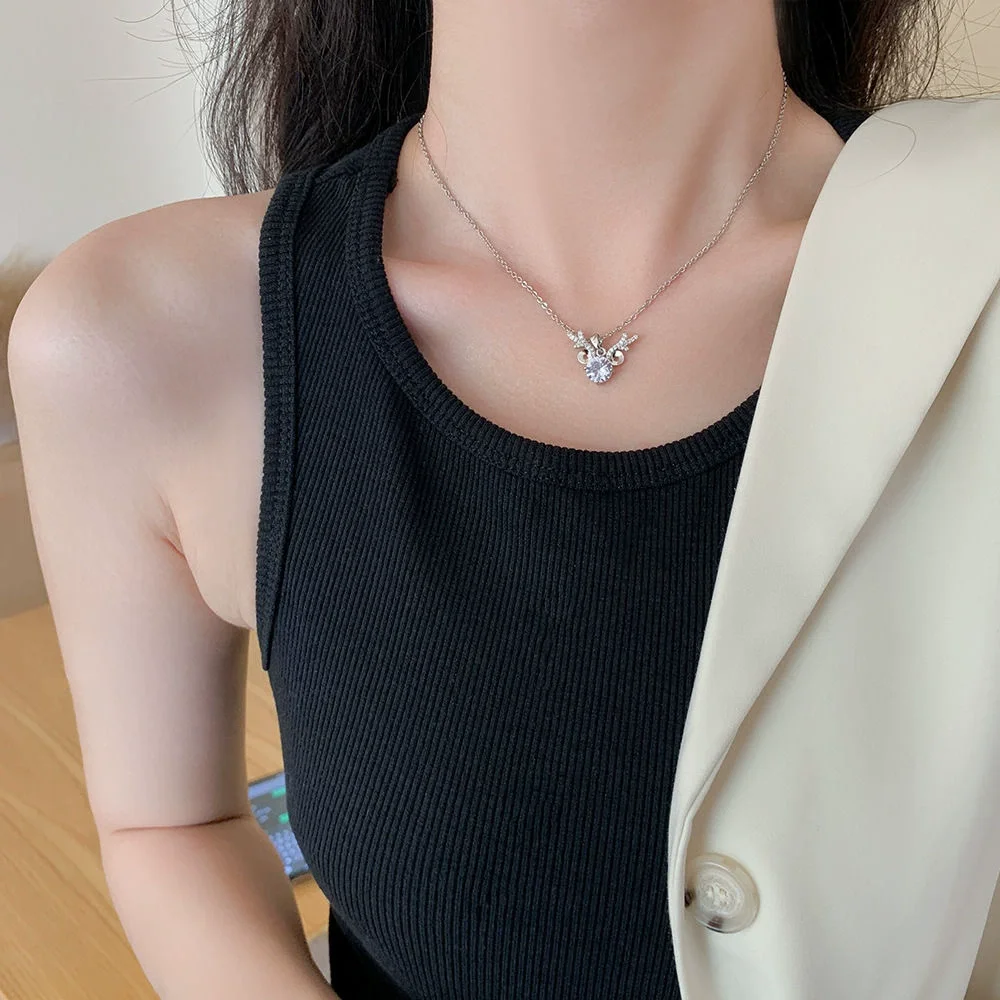 Antler Zirconia Necklace