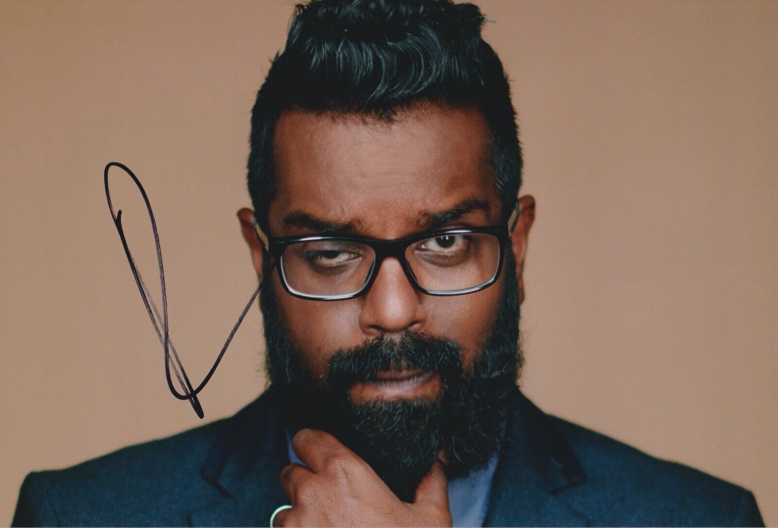 ROMESH RANGANATHAN HAND SIGNED 12X8 Photo Poster painting - TV AUTOGRAPH - STAND UP COMEDIAN 4