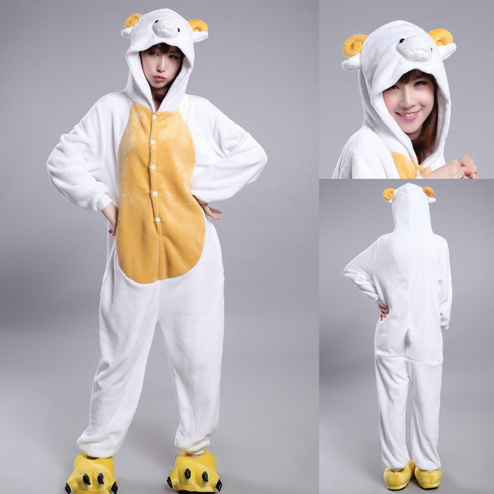 Chinese Zodiac Signs Sheep Kigurumi Animal Onesies Pajamas Costume-Pajamasbuy