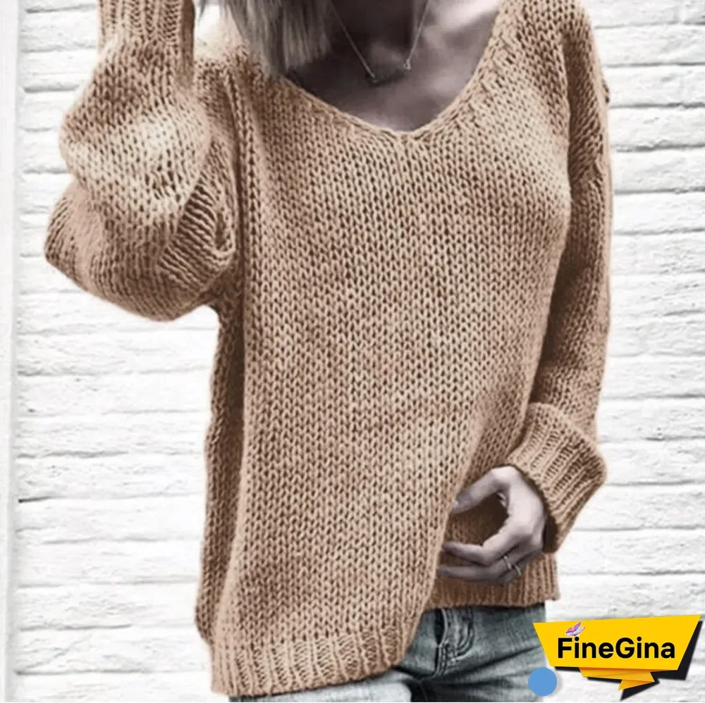 Autumn Winter Women's Knitted Top