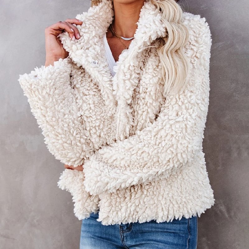 Fleece Cardigan Cropped Jacket