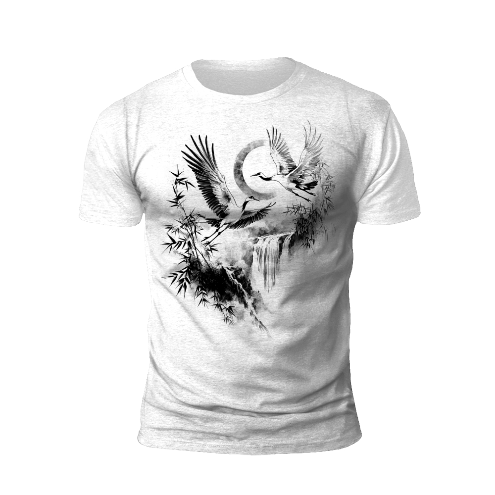 Eternal Dance: Cranes and Bamboo T-Shirt