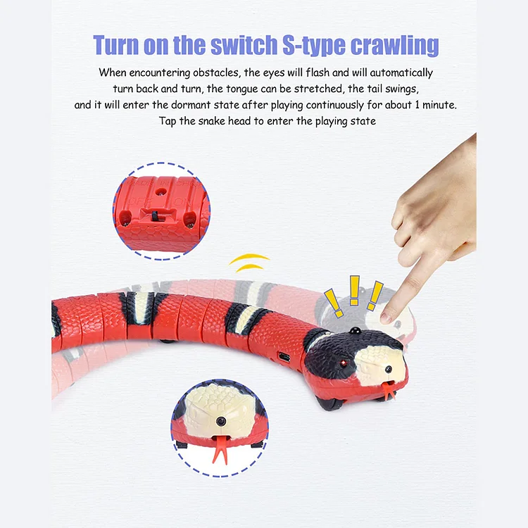 Smart Sensing Snake Interactive Electric Dog Toys Automatic Toys