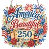 4Pcs Diamond Painting 250th Anniversary of the US Window Pendants Suncatcher Hanging Kits for Home Porch Farmhouse