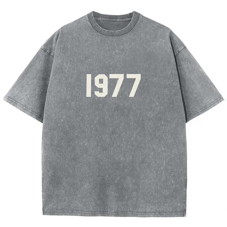 Vintage Essential "1977" Graphic Acid Wash T-Shirt