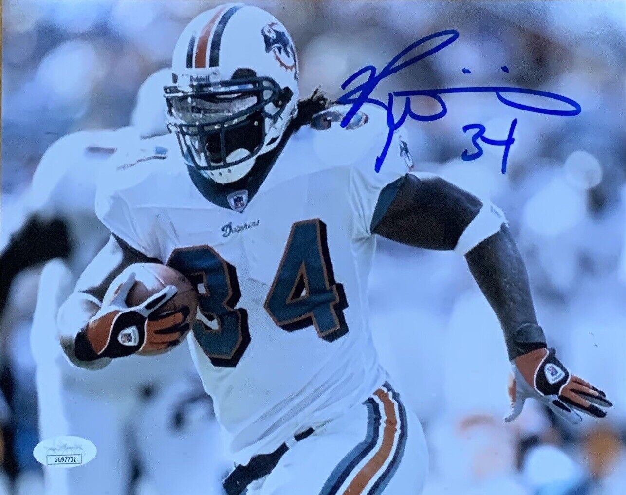 Ricky Williams Miami Dolphins Running Back #34 Autographed 8x10 Pose #2 JSA