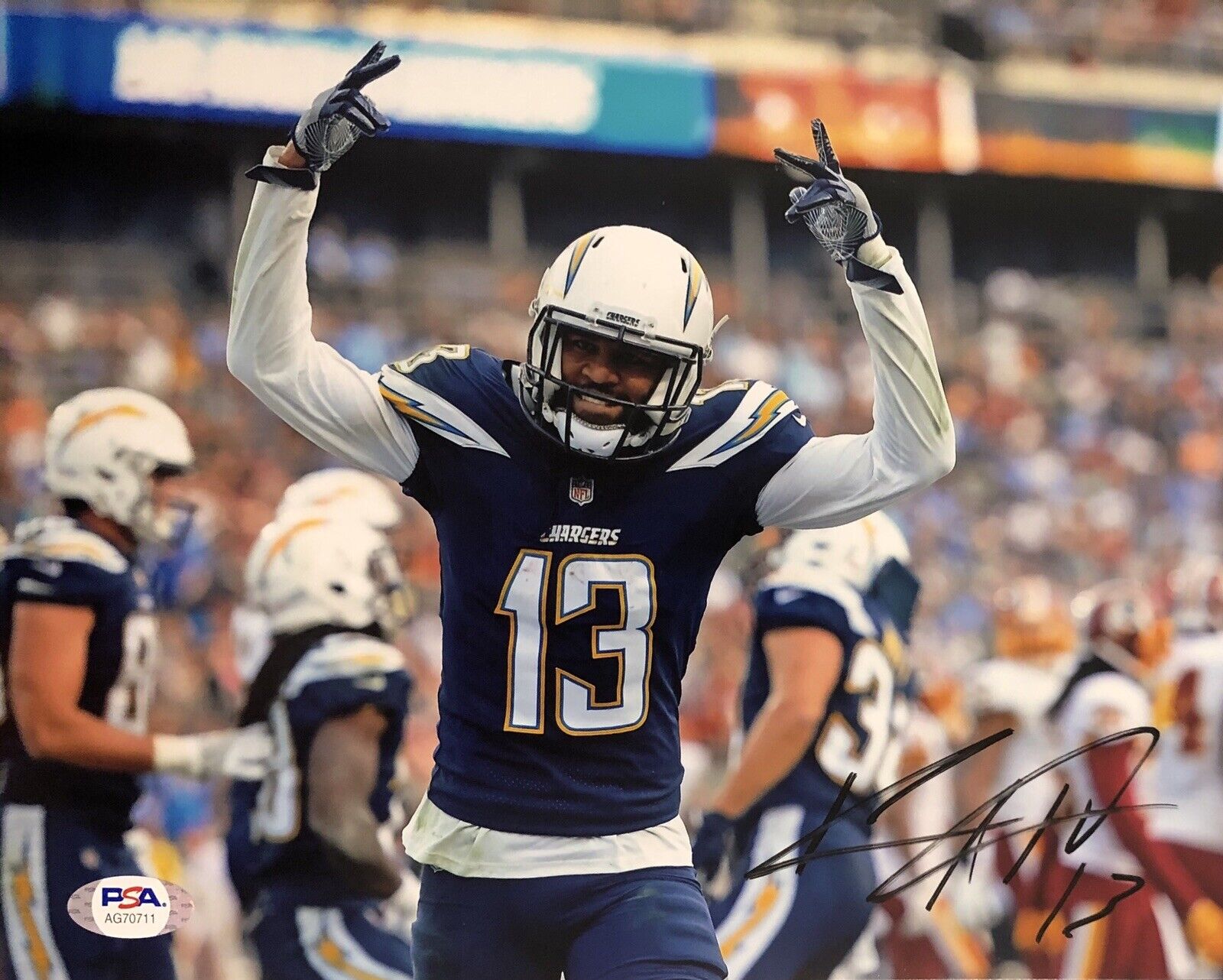 Keenan Allen Signed Autographed Los Angeles Chargers 8x10 Photo Poster painting Psa/Dna