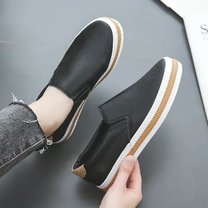 Letclo™ Thick-soled Leather Slip-on Shoes letclo Letclo