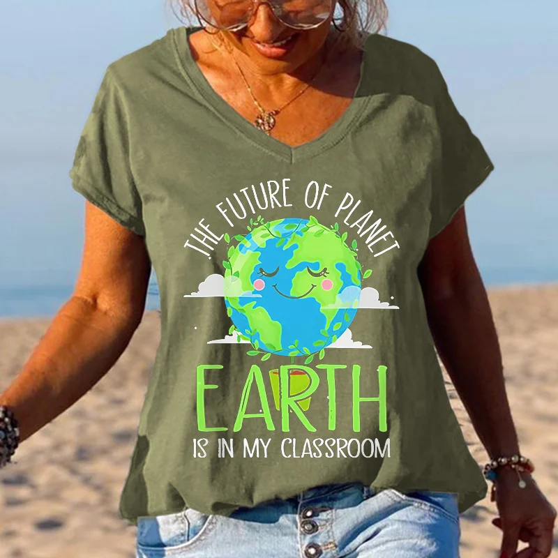 The Future Of Planet Personalized Earth Graphic Tees