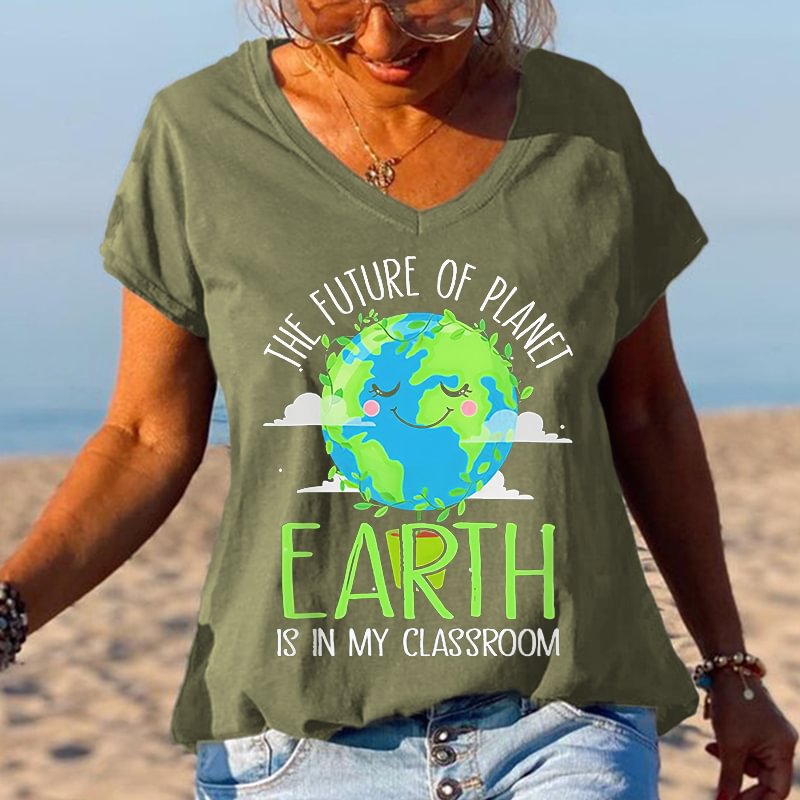 The Future Of Planet Personalized Earth Graphic Tees